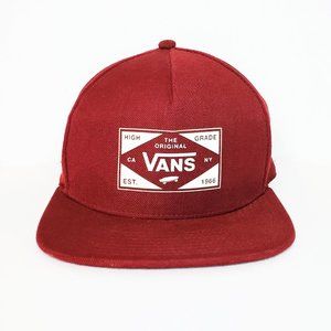 Vans Maroon and White Ball Cap Adjustable